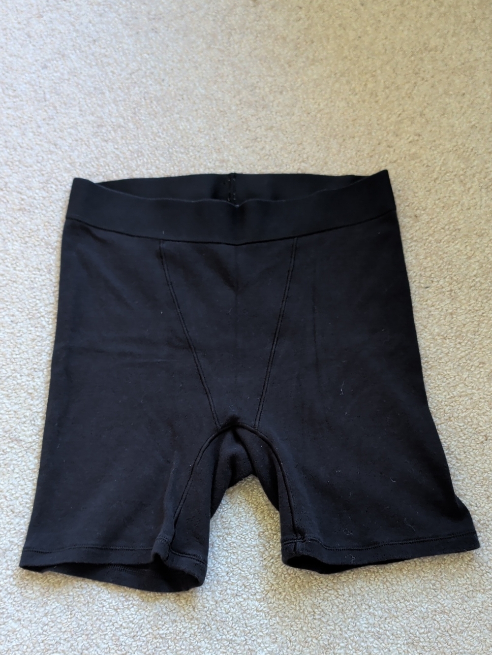SKIMS Black Pointelle Logo Boxers Small